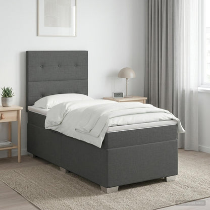 Postel Boxspring S Matrací S Čelo Textil