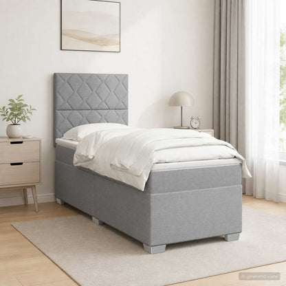 Postel Boxspring S Matrací S Čelo Textil