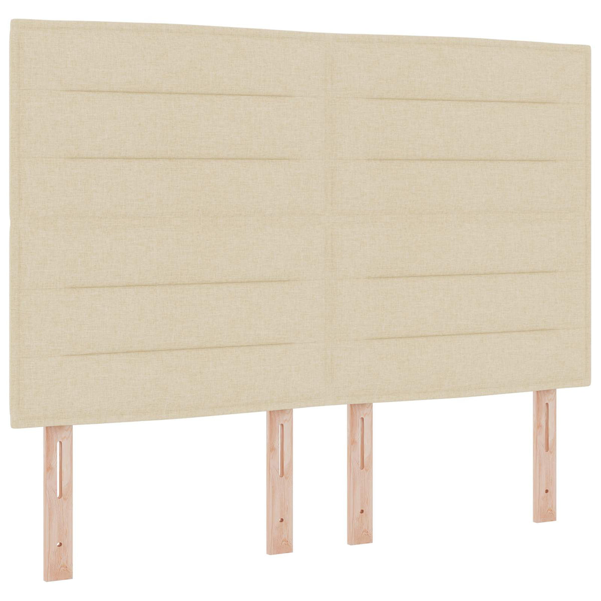 Postel Boxspring S Matrací Krémová 140 X 200 Cm Textil