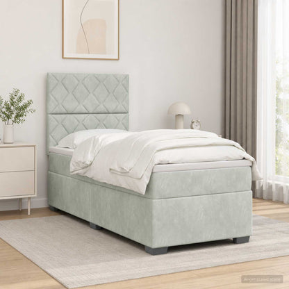 Postel Boxspring S Matrací S Čelo Samet