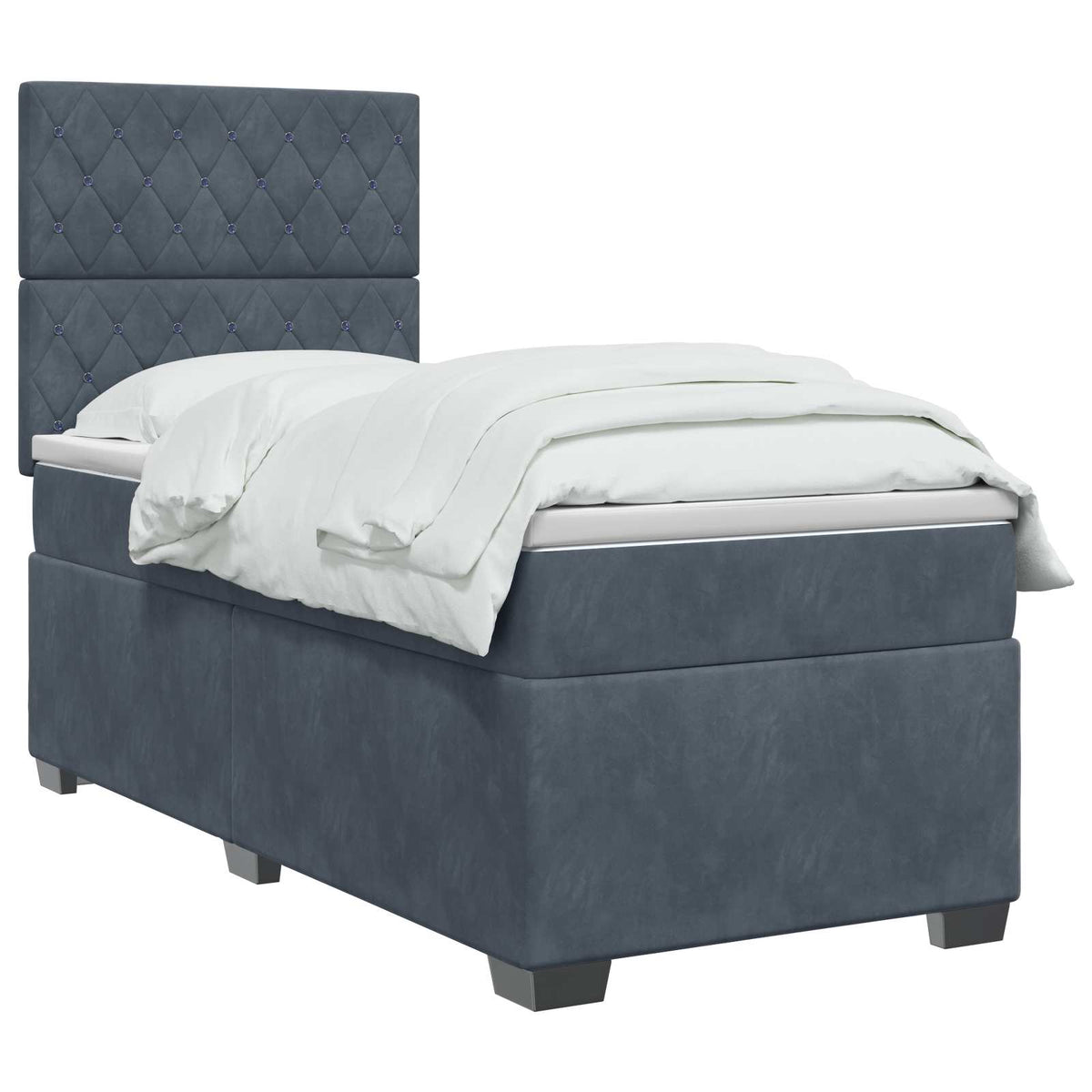 Postel Boxspring S Matrací S Čelo Samet