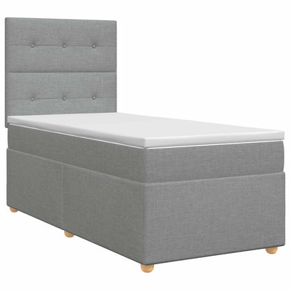 Postel Boxspring S Matrací S Čelo Textil