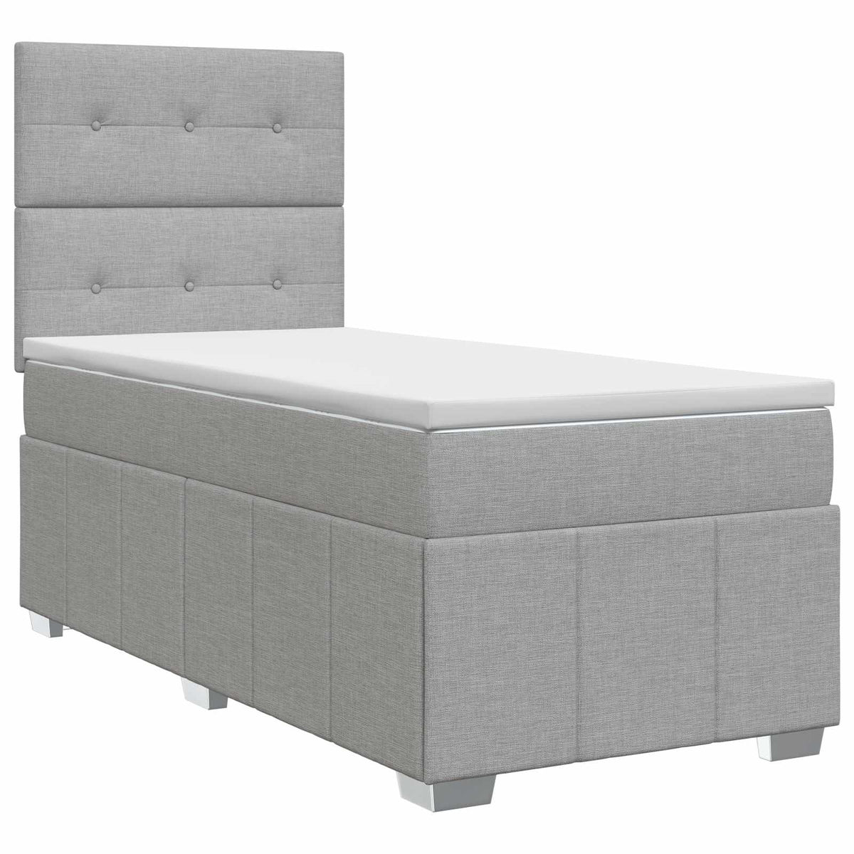 Postel Boxspring S Matrací S Čelo Jednoduchý Textil