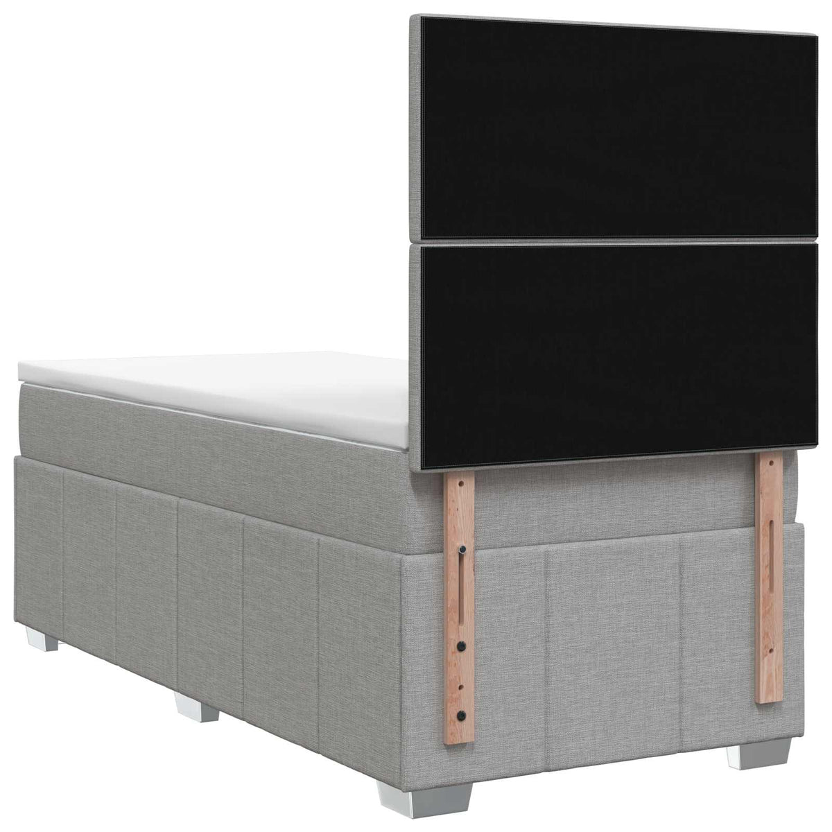 Postel Boxspring S Matrací S Čelo Jednoduchý Textil