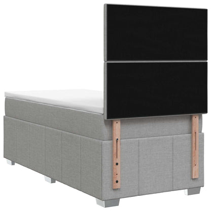 Postel Boxspring S Matrací S Čelo Jednoduchý Textil