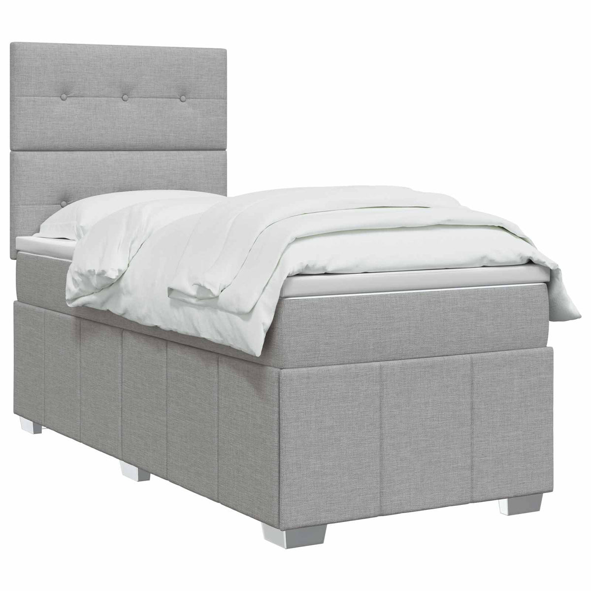 Postel Boxspring S Matrací S Čelo Jednoduchý Textil