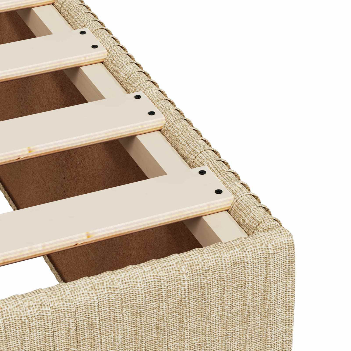 Postel Boxspring S Matrací S Čelo Krémová 140 X 200 Cm Textil