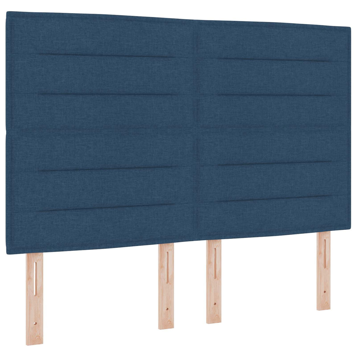 Postel Boxspring S Matrací S Čelo Modrá 140 X 200 Cm Textil