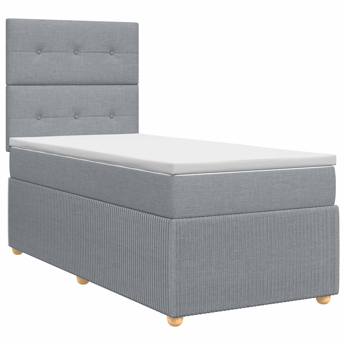 Postel Boxspring S Matrací S Čelo Jednoduchý Textil