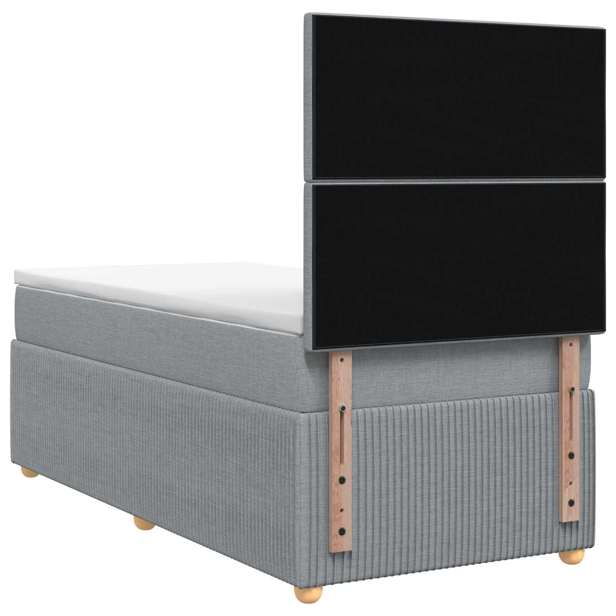 Postel Boxspring S Matrací S Čelo Jednoduchý Textil