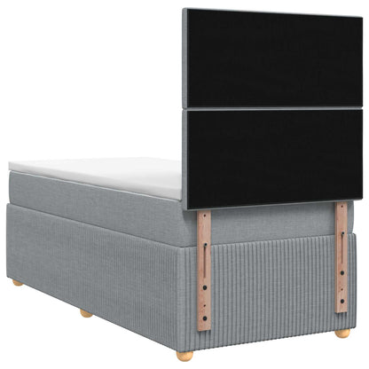 Postel Boxspring S Matrací S Čelo Jednoduchý Textil
