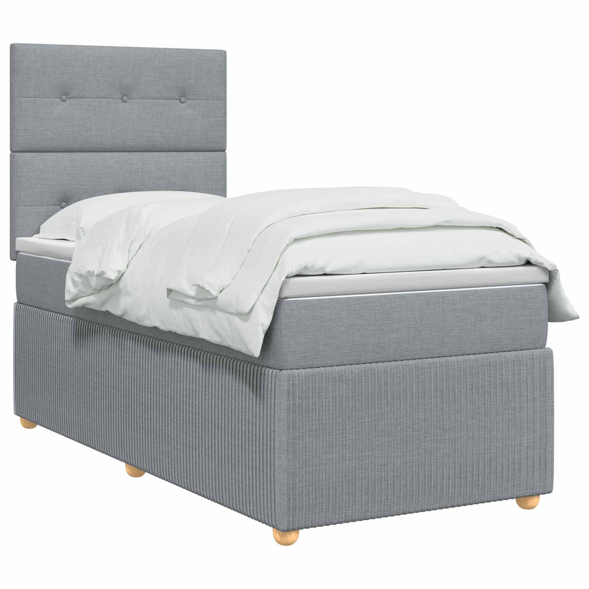 Postel Boxspring S Matrací S Čelo Jednoduchý Textil