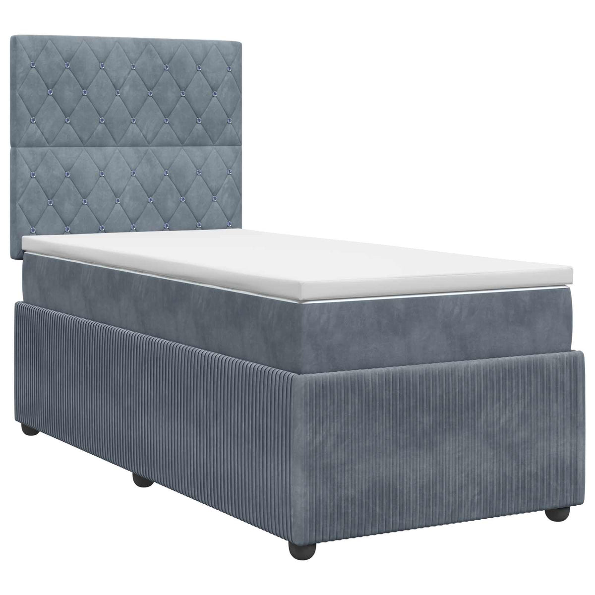 Postel Boxspring S Matrací S Čelo Jednoduchý Samet