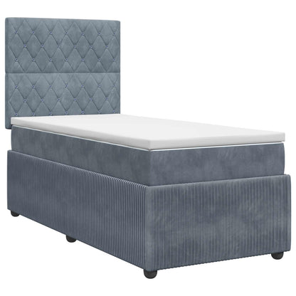 Postel Boxspring S Matrací S Čelo Jednoduchý Samet
