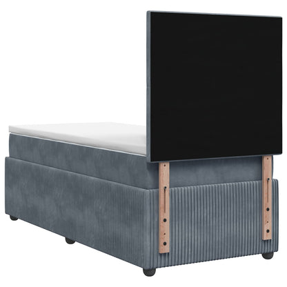 Postel Boxspring S Matrací S Čelo Jednoduchý Samet
