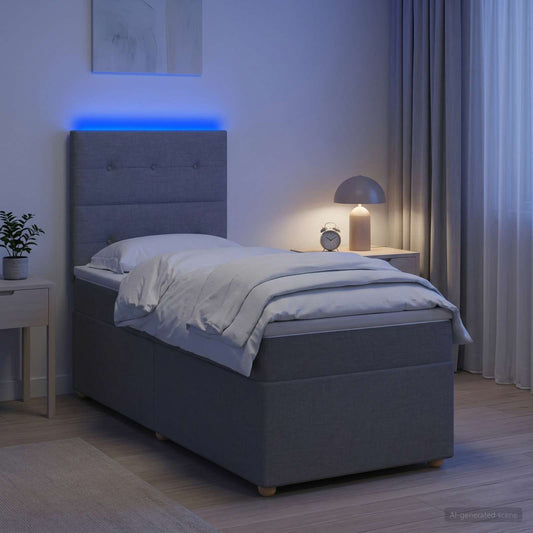 Led Rošt S Matrací S Led Pásky 90 X 190 Cm Textil