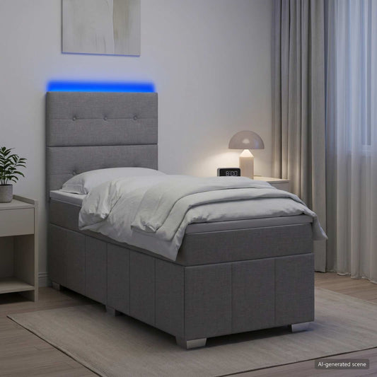 Led Rošt S Matrací S Led Pásky 90 X 190 Cm Textil