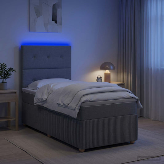 Led Rošt S Matrací S Led Pásky 90 X 190 Cm Textil