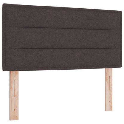 Polohovací Postel S Matrací Tmavě Hnědá 90 X 190 Cm Textil
