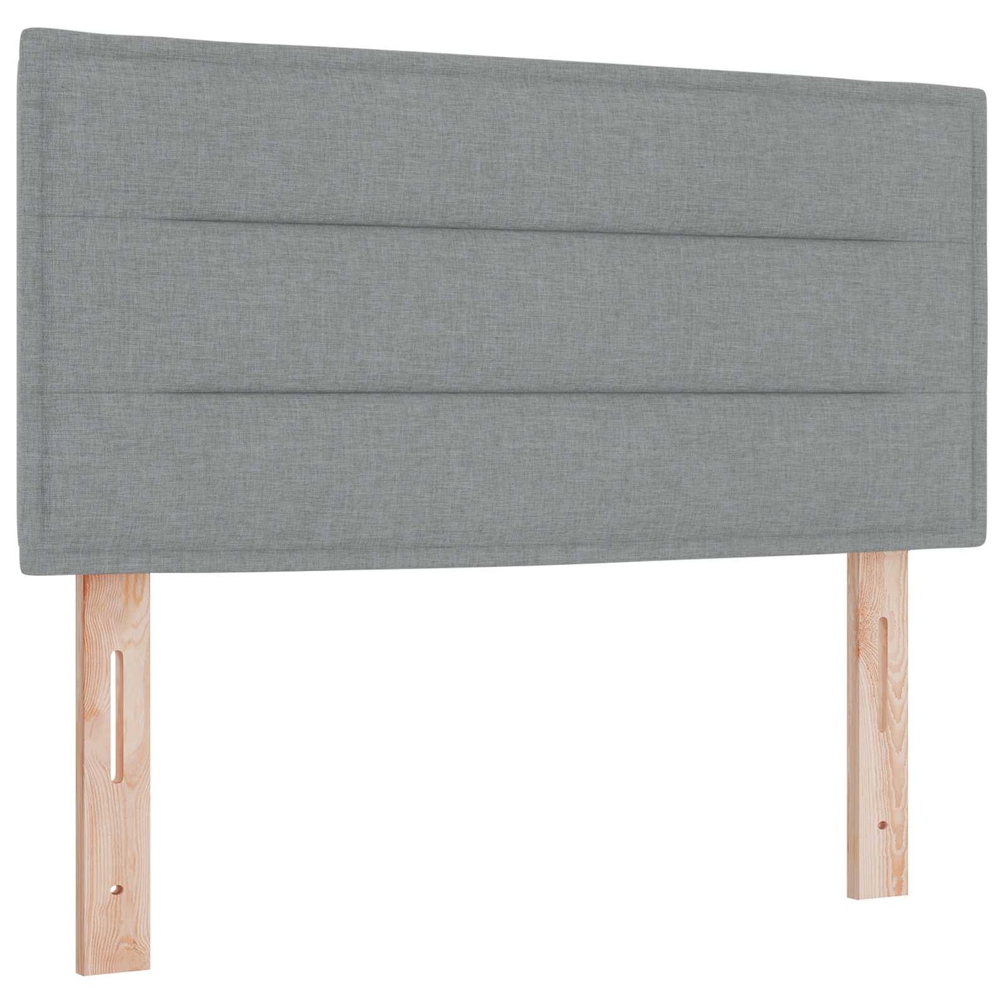 Polohovací Postel S Matrací Světle Šedá 90 X 200 Cm Textil