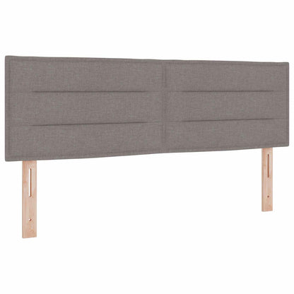 Polohovací Postel S Matrací S Čelo Taupe 140 X 190 Cm Textil