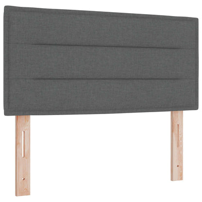 Polohovací Postel S Matrací Tmavě Šedá 140 X 200 Cm Textil