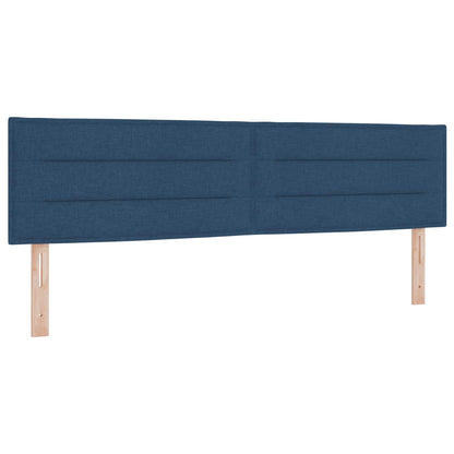 Polohovací Postel S Matrací S Čelo Modrá 180 X 200 Cm Textil