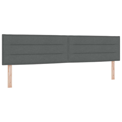 Polohovací Postel S Matrací Tmavě Šedá 200 X 200 Cm Textil