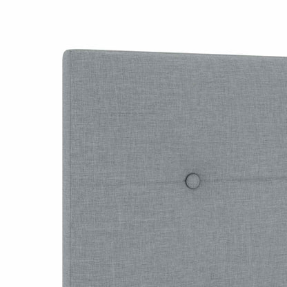 Polohovací Postel S Matrací Světle Šedá 90 X 200 Cm Textil