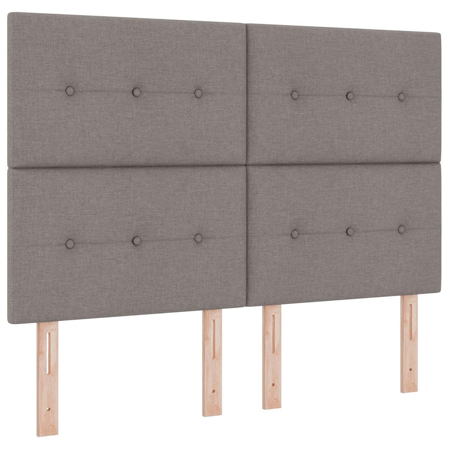 Polohovací Postel S Matrací S Čelo 2 Ks Taupe Textil