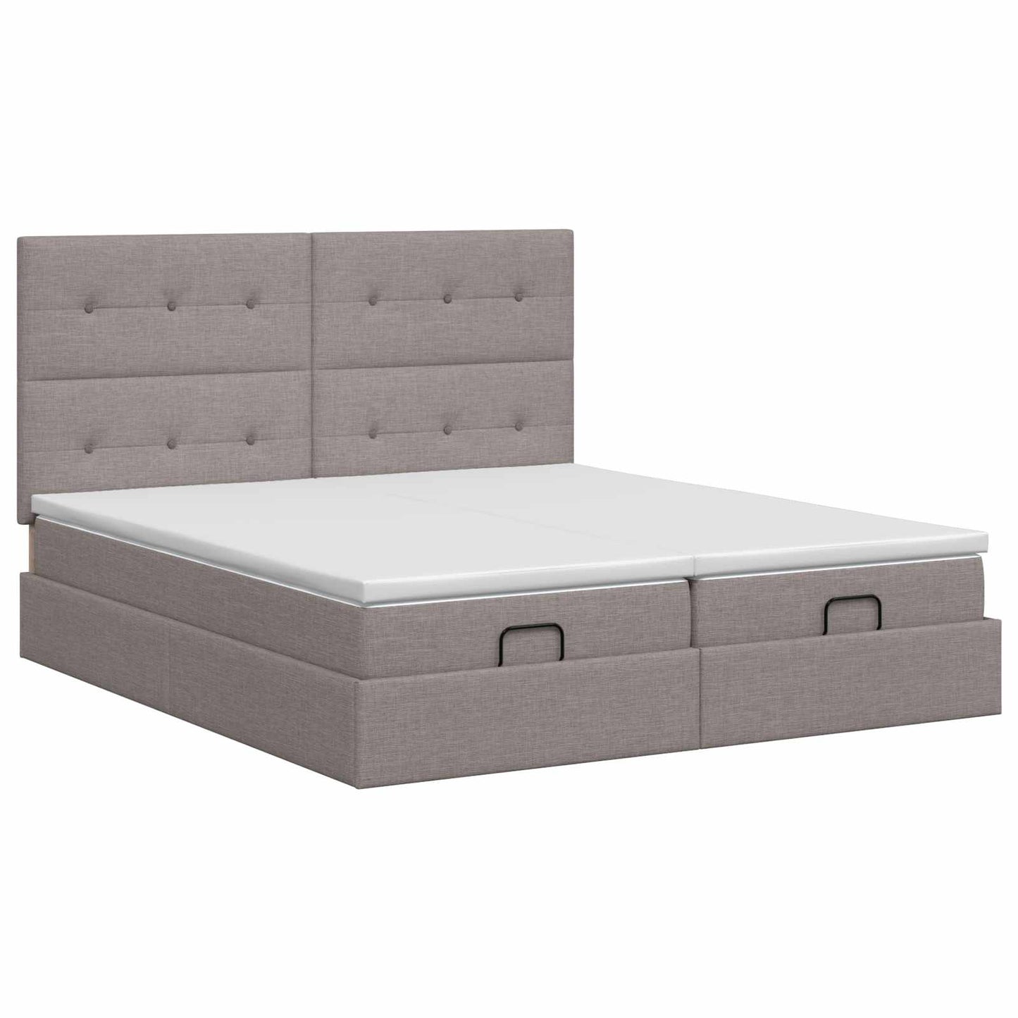 Polohovací Postel S Matrací S Čelo 2 Ks Taupe Textil