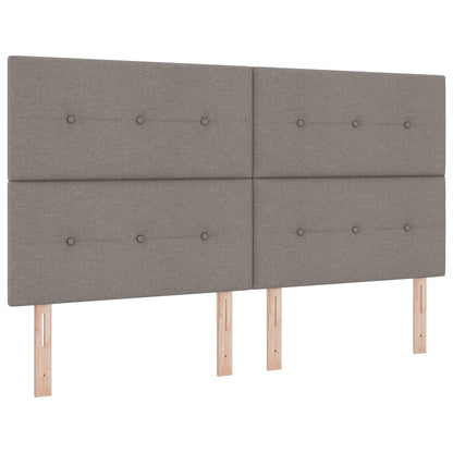 Polohovací Postel S Matrací S Čelo 2 Ks Taupe Textil