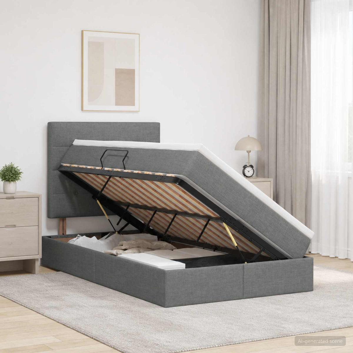 Postel S Úložným Prostorem A Matrací Textil
