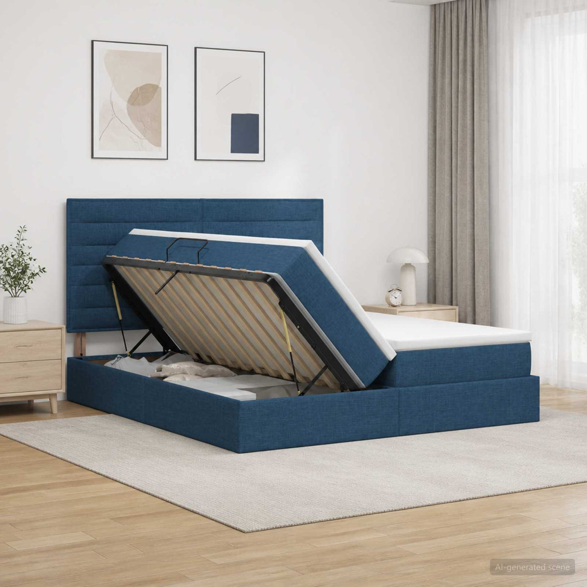 Postel S Úložným Prostorem S Čelo Textil
