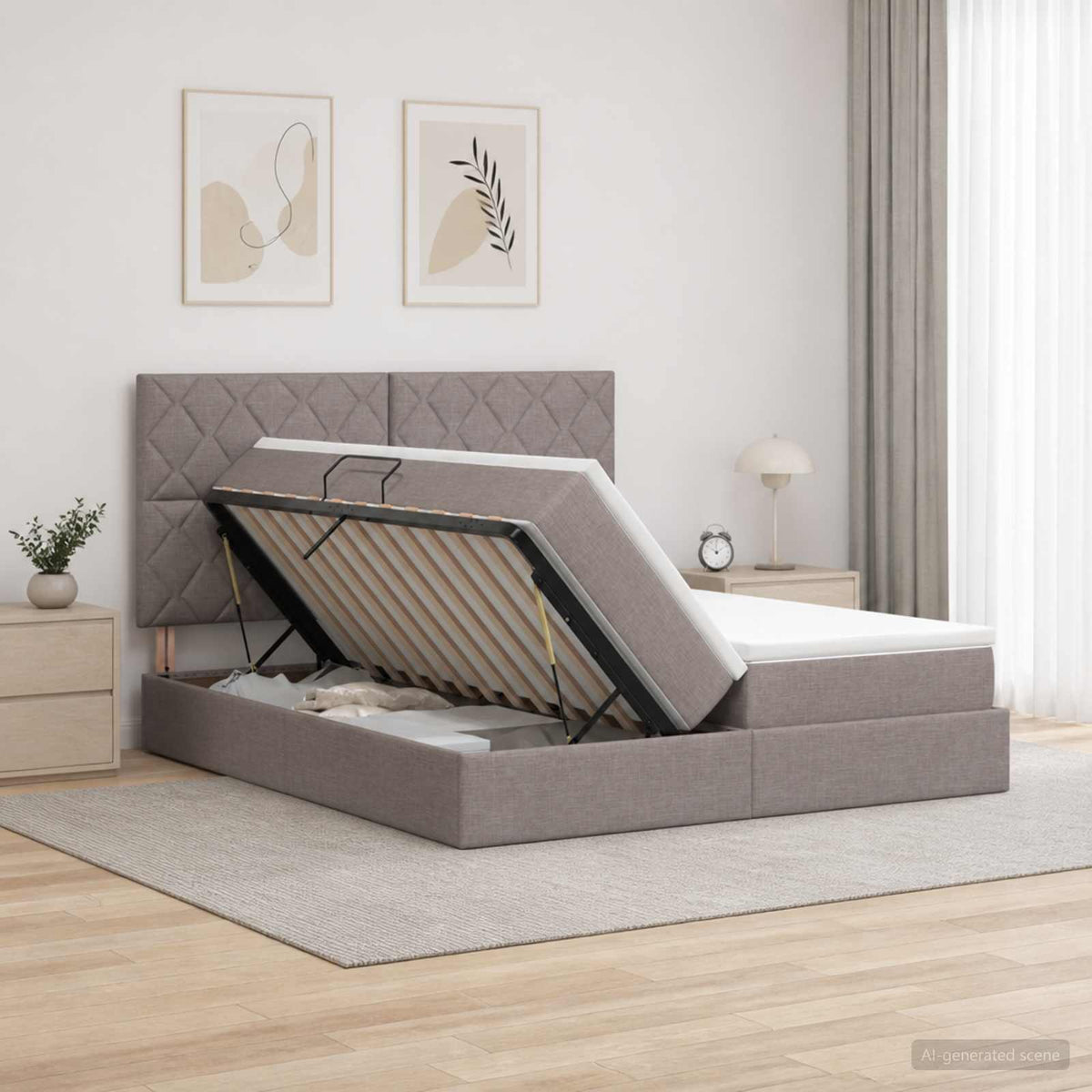 Postel S Úložným Prostorem S Čelo Textil