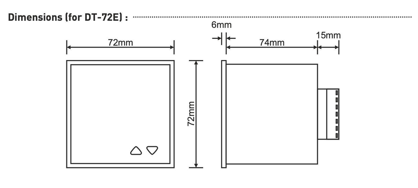 Vysoká přesnost regulátor teploty pro montáž do panelu ON - OFF až 600ºC