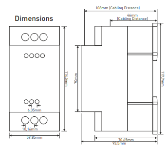 Digitální nadproudové relé s ochranou napětí a 3×3místným LED displejem TRM-30F