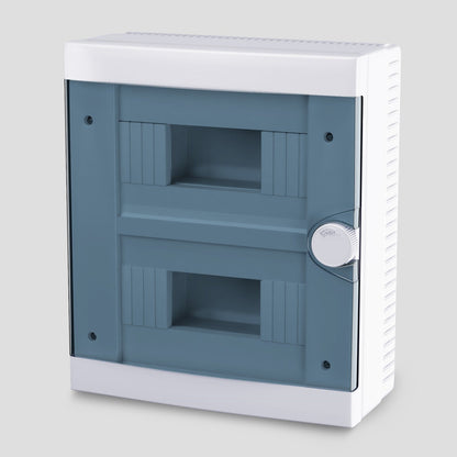 ARS Modulární rozváděč 16 MOD (16 pojistek), rozvodná skříň pro povrchovou montáž, plastová, průhledná dvířka IP40, 341205