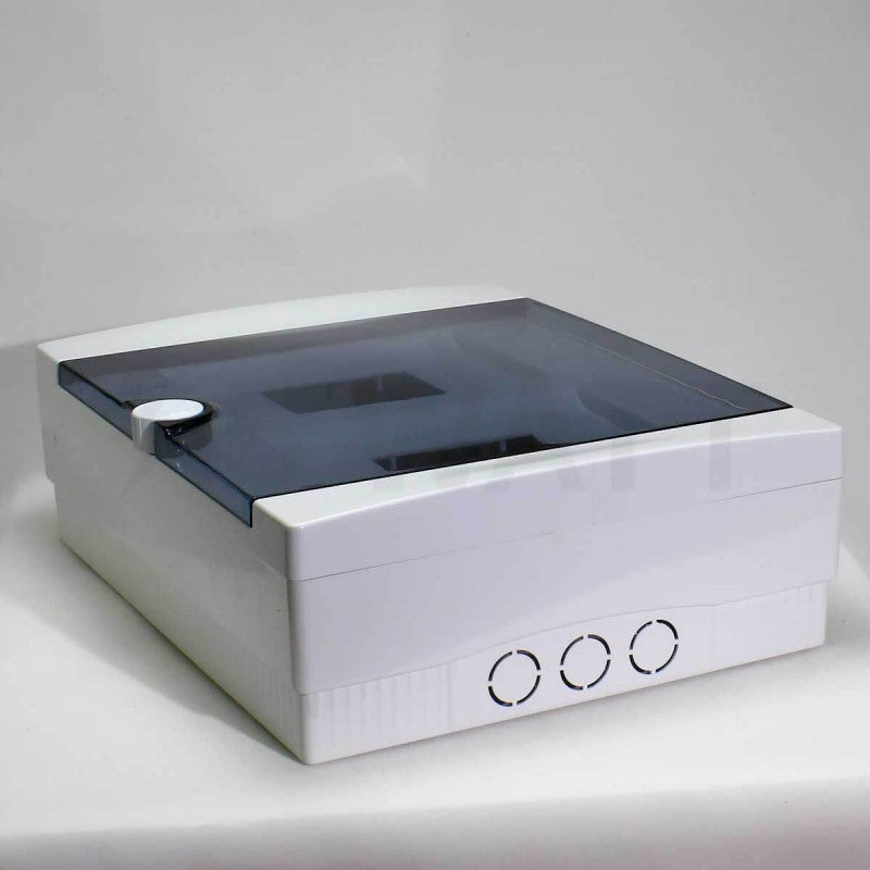 ARS Modulární rozváděč 24 MOD (24 pojistek), rozvodná skříň pro povrchovou montáž, plastová, průhledná dvířka IP40, 341207