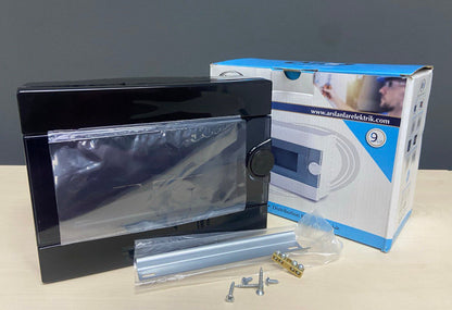 ARS Modulární rozváděč 16 MOD (16 pojistek, 2x8), rozvodná skříň pro povrchovou montáž, plastová, průhledná dvířka IP40, 342597