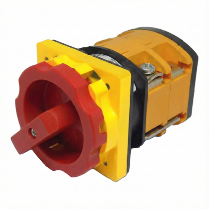 Hlavní vypínač s kovovou osou, uzamykatelný ruční pohon vrat