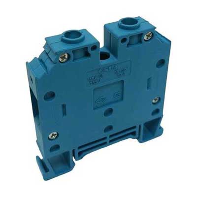 ONKA 35mm2 Šroubová kolejnicová spojka svorkovnice Terminál na DIN lištu 2-vodičová modrá, 1010085