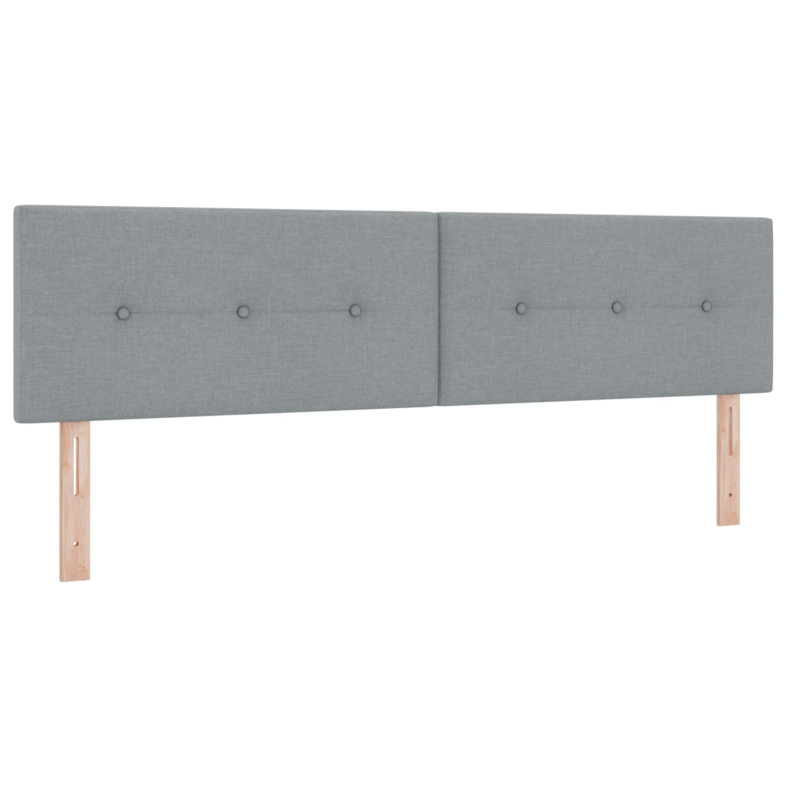 Čalouněné Čelo S Knoflíky Světle Šedé 180 Cm Textil