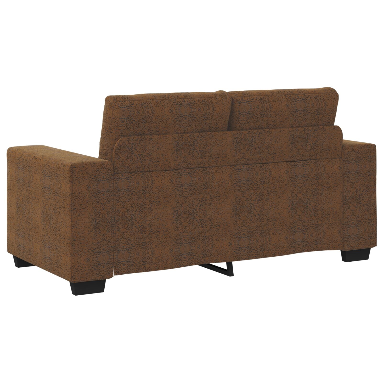 Set 2 Hnědá Látka, Dřevo Velká Stylová Pohovka Obdélníková