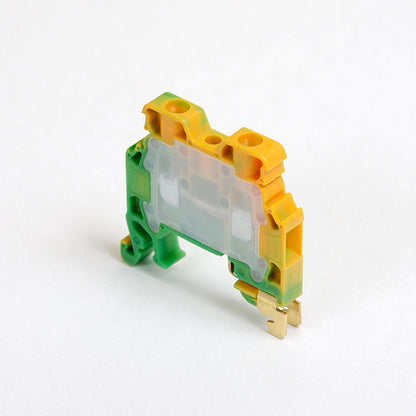 ONKA 2,5mm2 PE Šroubová kolejnicová spojka svorkovnice terminál na DIN lištu 2-vodičová šedá, 1010219