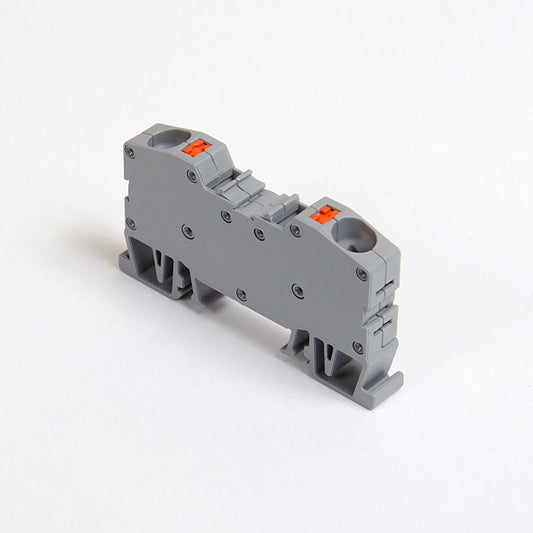 ONKA 10mm2 pružinová kolejnicová spojka svorkovnice Terminál na DIN lištu 2-vodičová šedá, 1020044