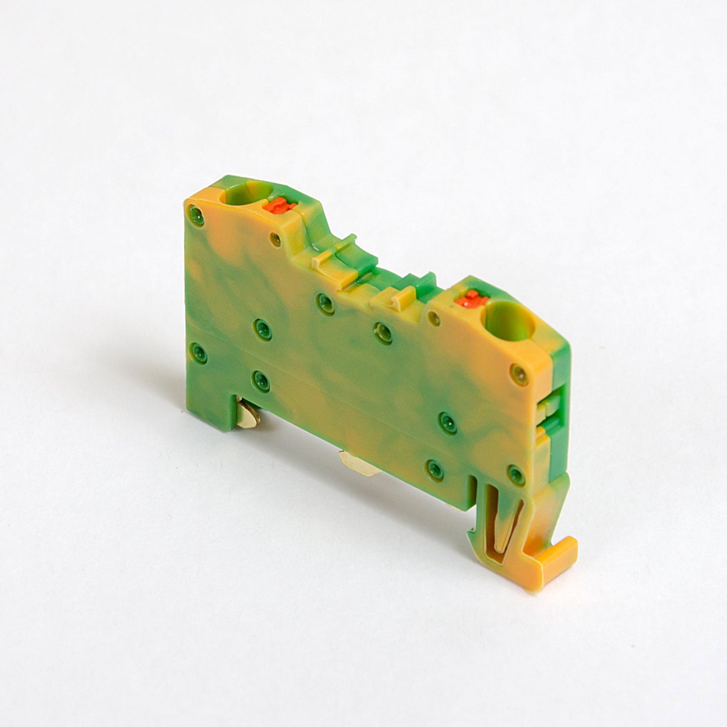 ONKA 4mm2 PE pružinová kolejnicová spojka svorkovnice terminál na DIN lištu 2-vodičová šedá, 1020299