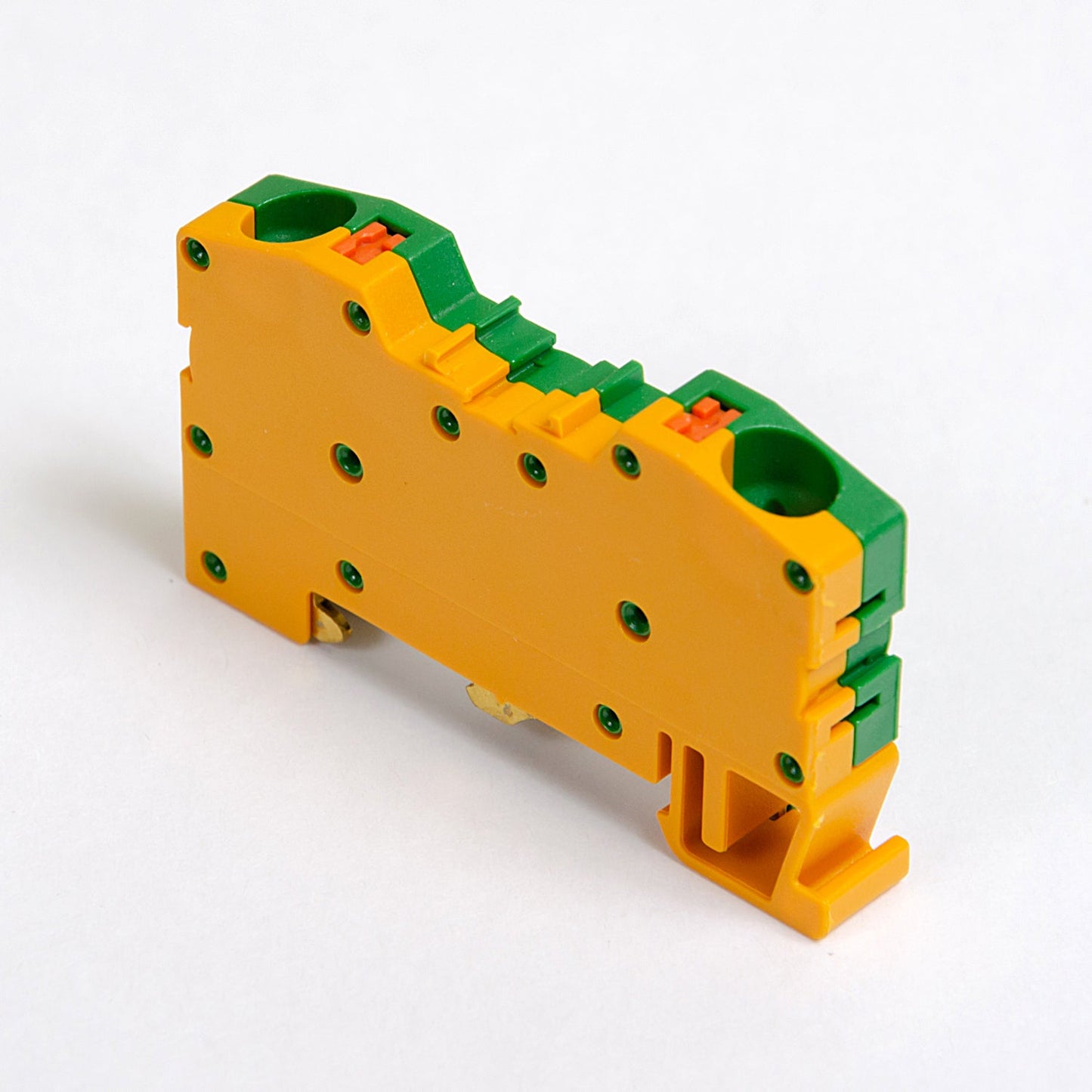 ONKA 10mm2 PE pružinová kolejnicová spojka svorkovnice terminál na DIN lištu 2-vodičová šedá, 1020300