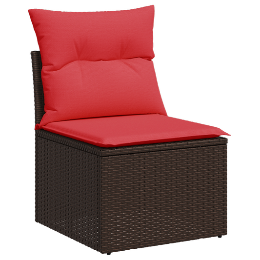 | Zahradní Sofa | S Polštářem Hnědá 55 X 62 X 69 Cm Polyratan