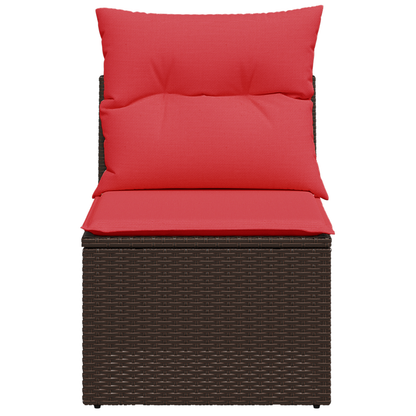 | Zahradní Sofa | S Polštářem Hnědá 55 X 62 X 69 Cm Polyratan